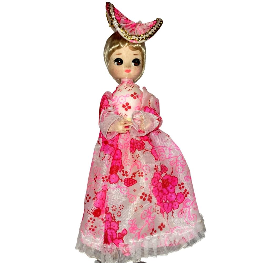8" Vintage Big Eyed Big Head Pose Bradley Type Doll No Stand